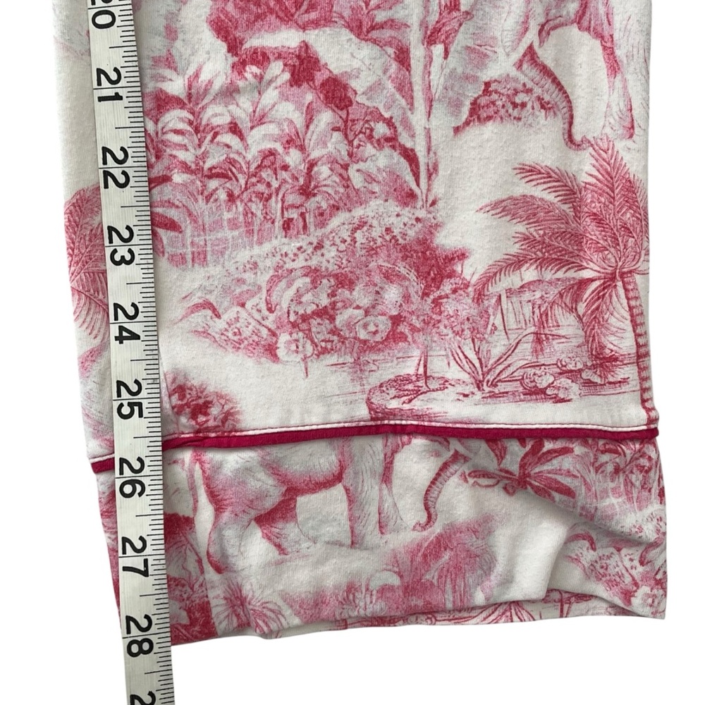 The Cat’s Pajamas Palm Grove Toile Pink Pima Knit Pajama Set Size M Vacationcore - Picture 14 of 15